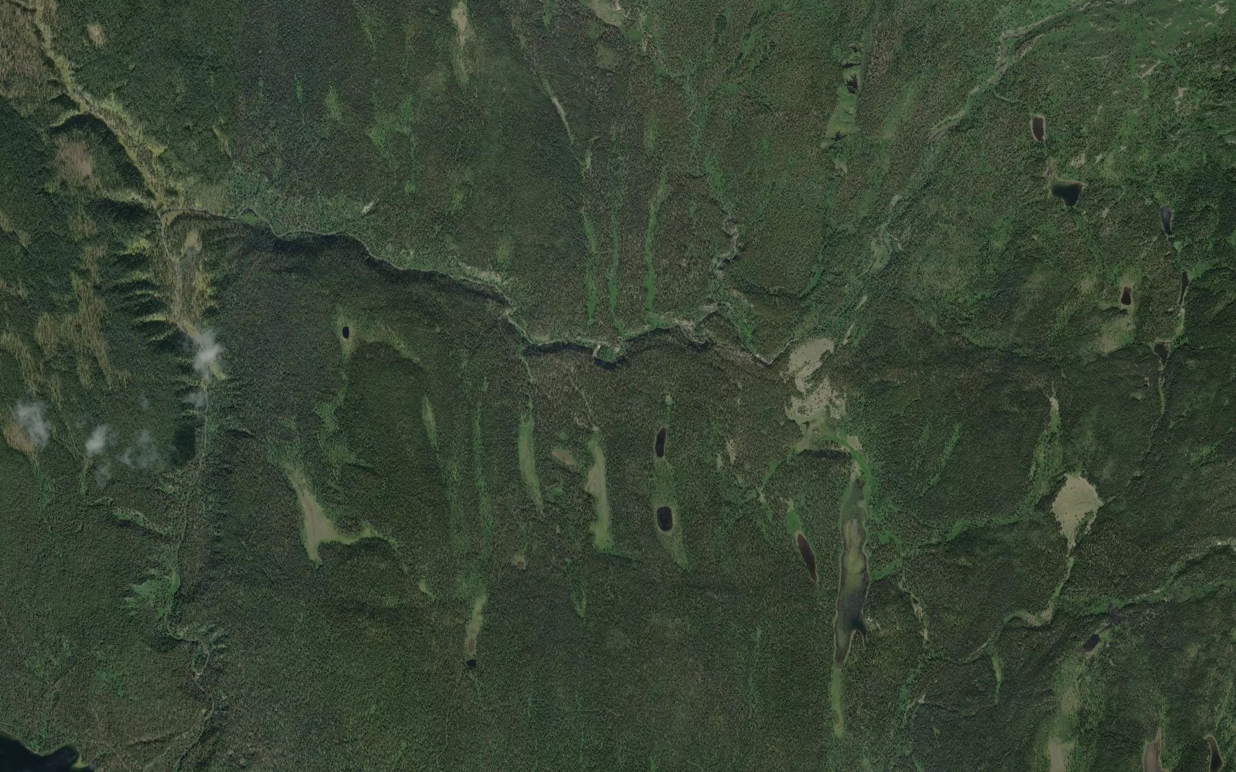 Satellite map of the Boyer Creek