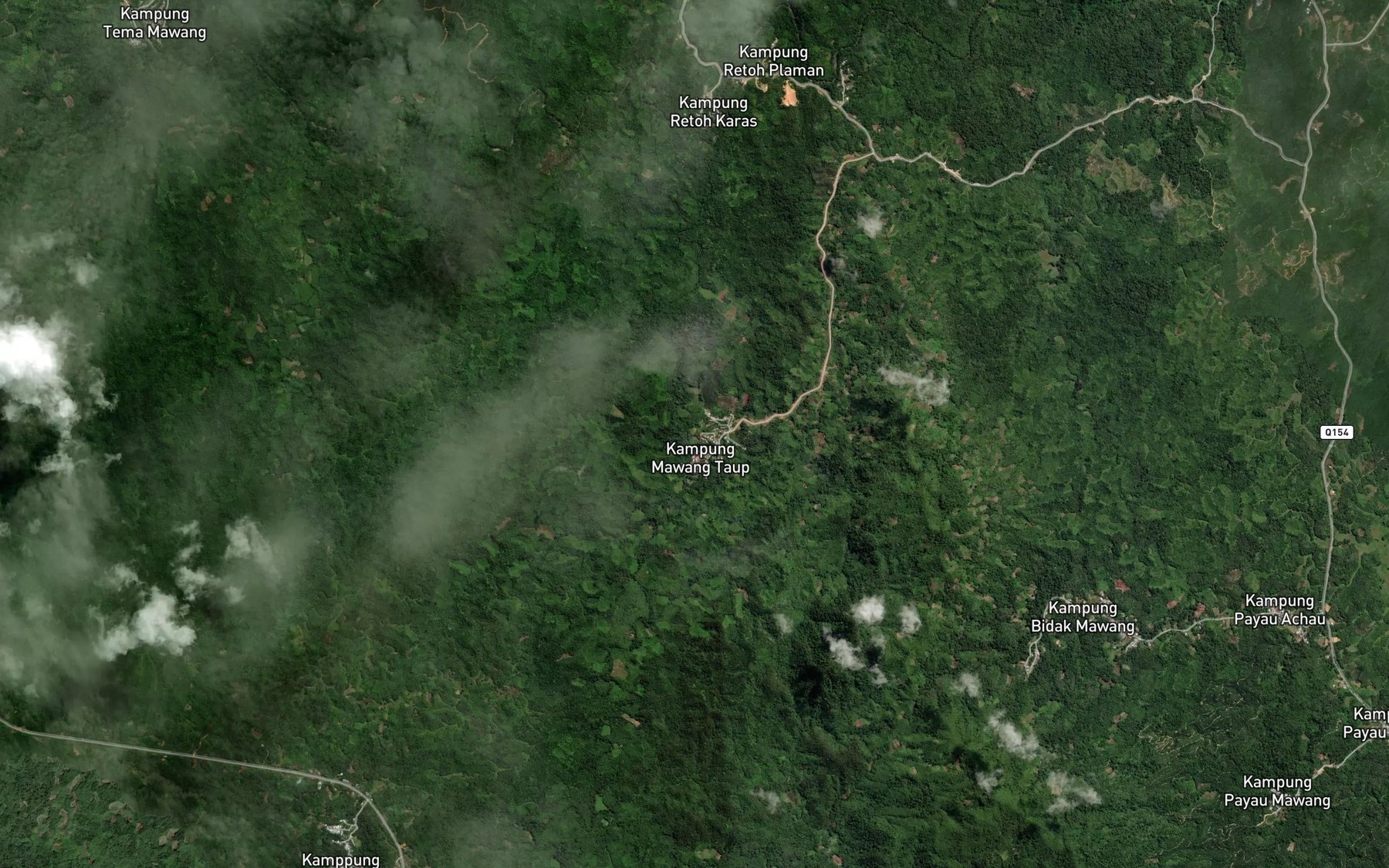 Satellite map of the Sungai Taup