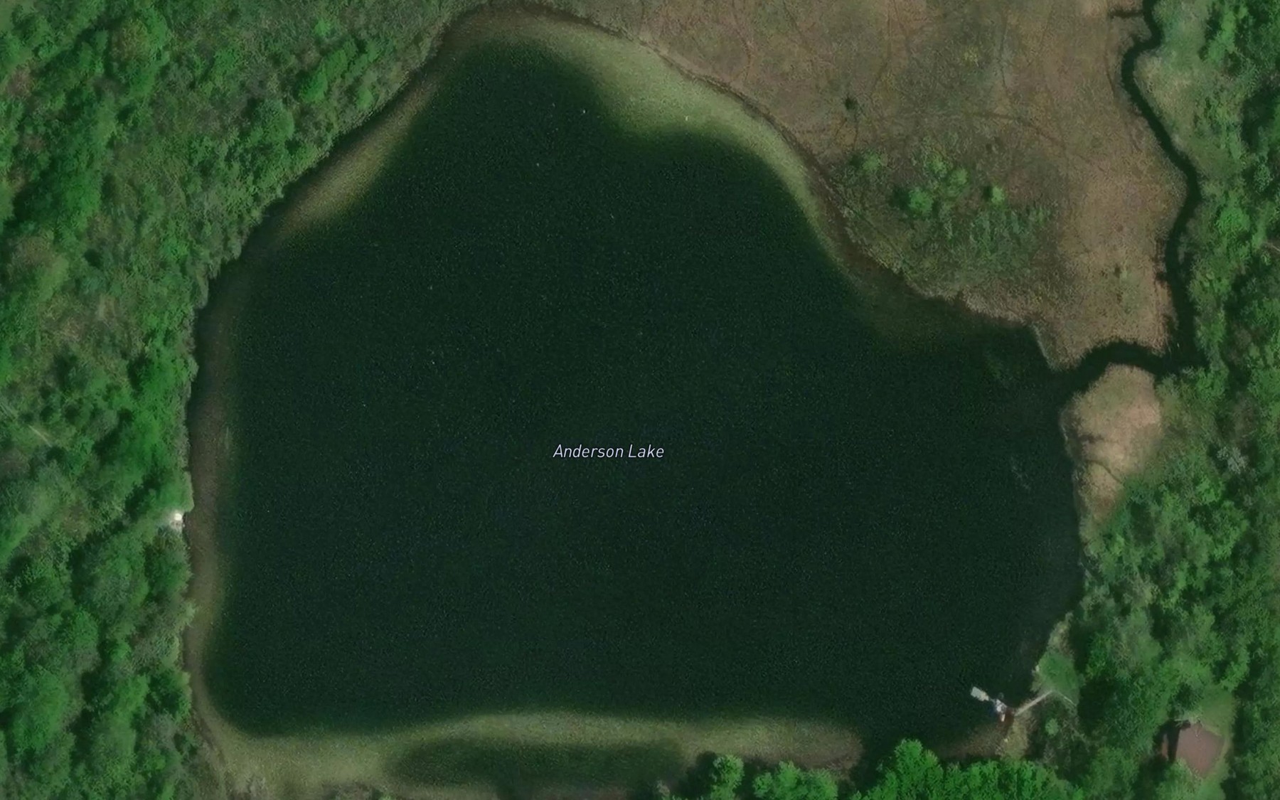 Satellite map of the Anderson Lake