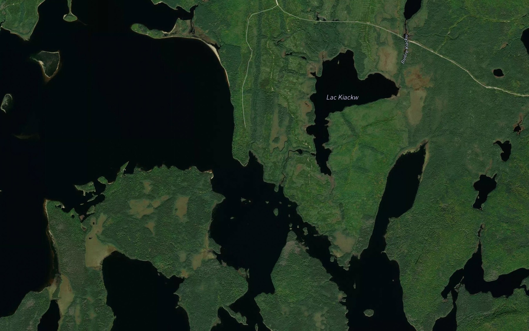 Satellite map of the Riviere Kiackw