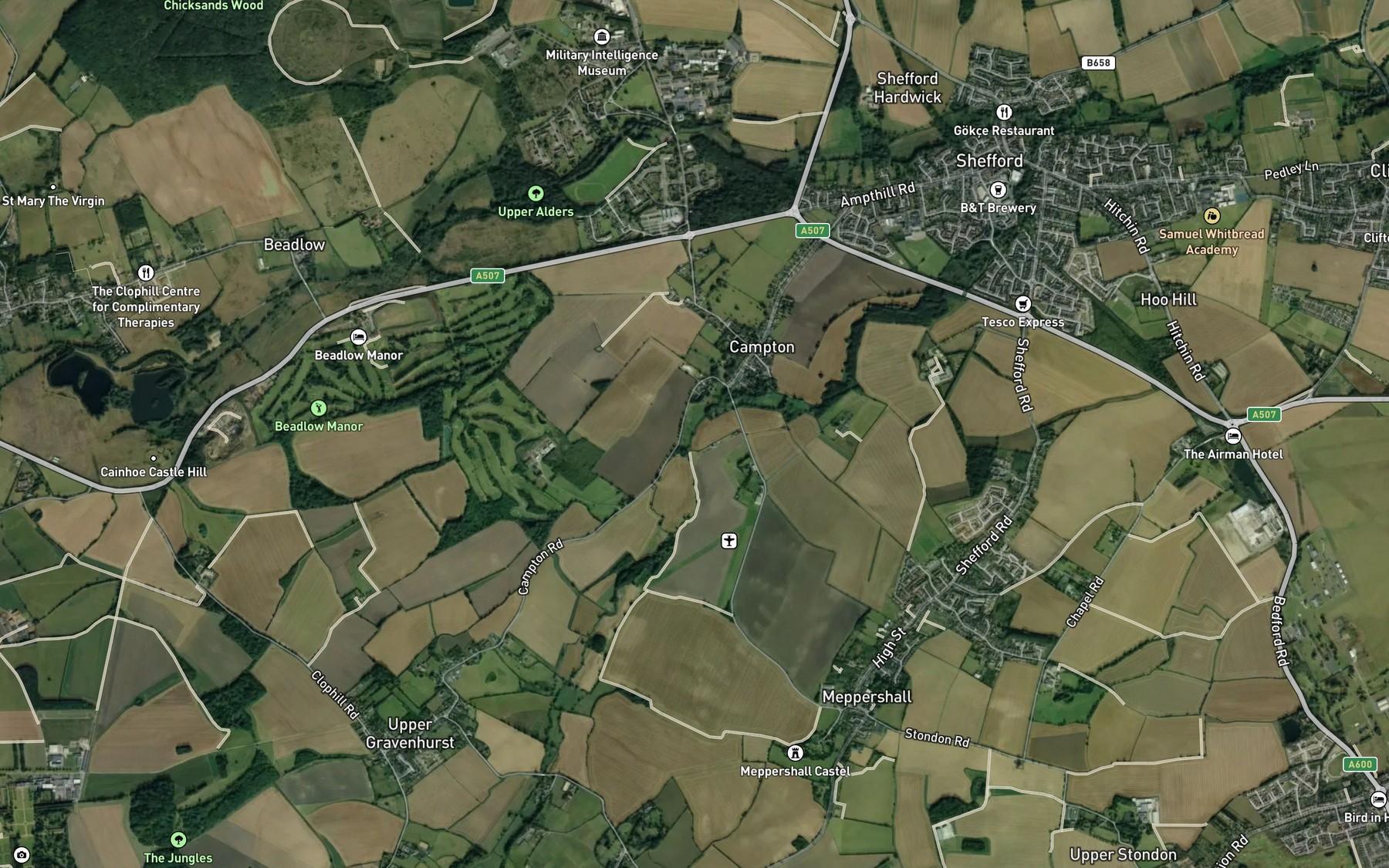 Satellite map of the River Hit