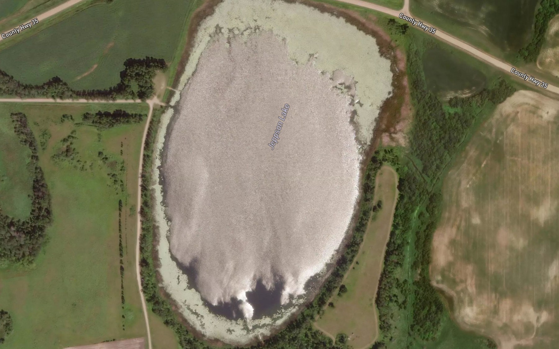 Satellite map of the Jeppson Lake