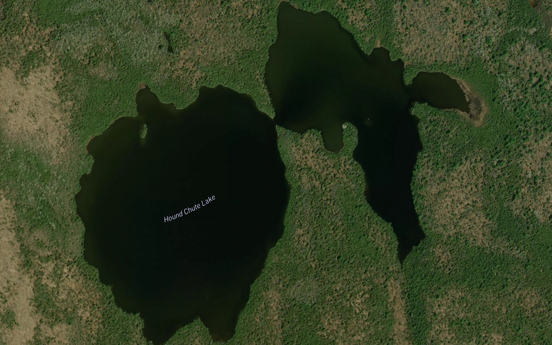 Satellite map of the Hound Chute Lake