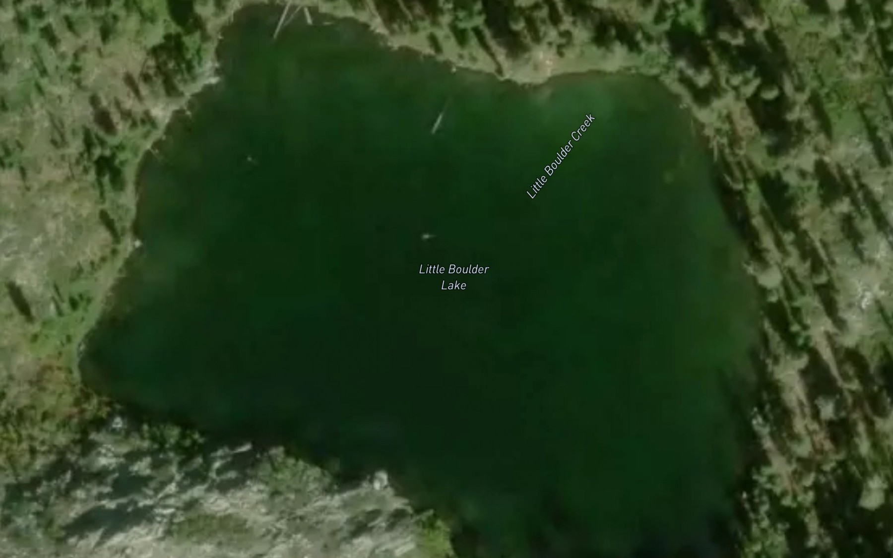 Satellite map of the Little Boulder Lake
