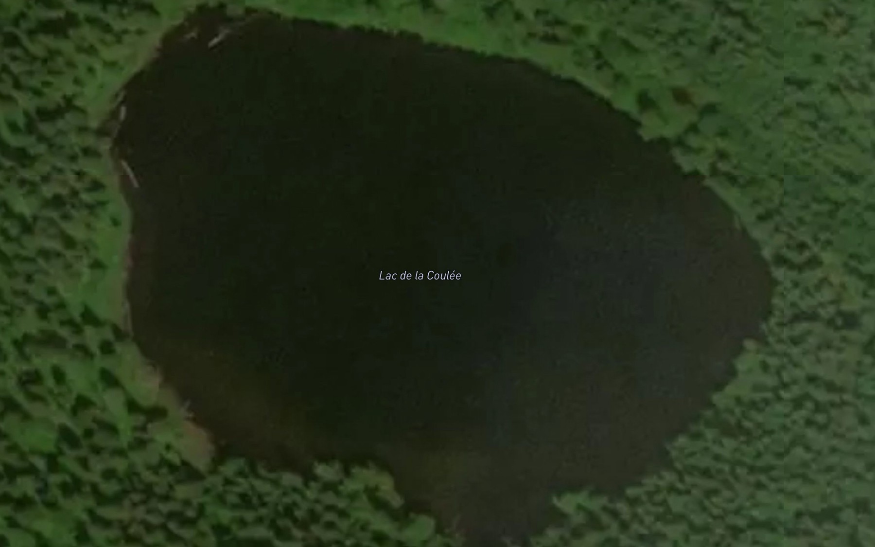 Satellite map of the Lac de la Coulee