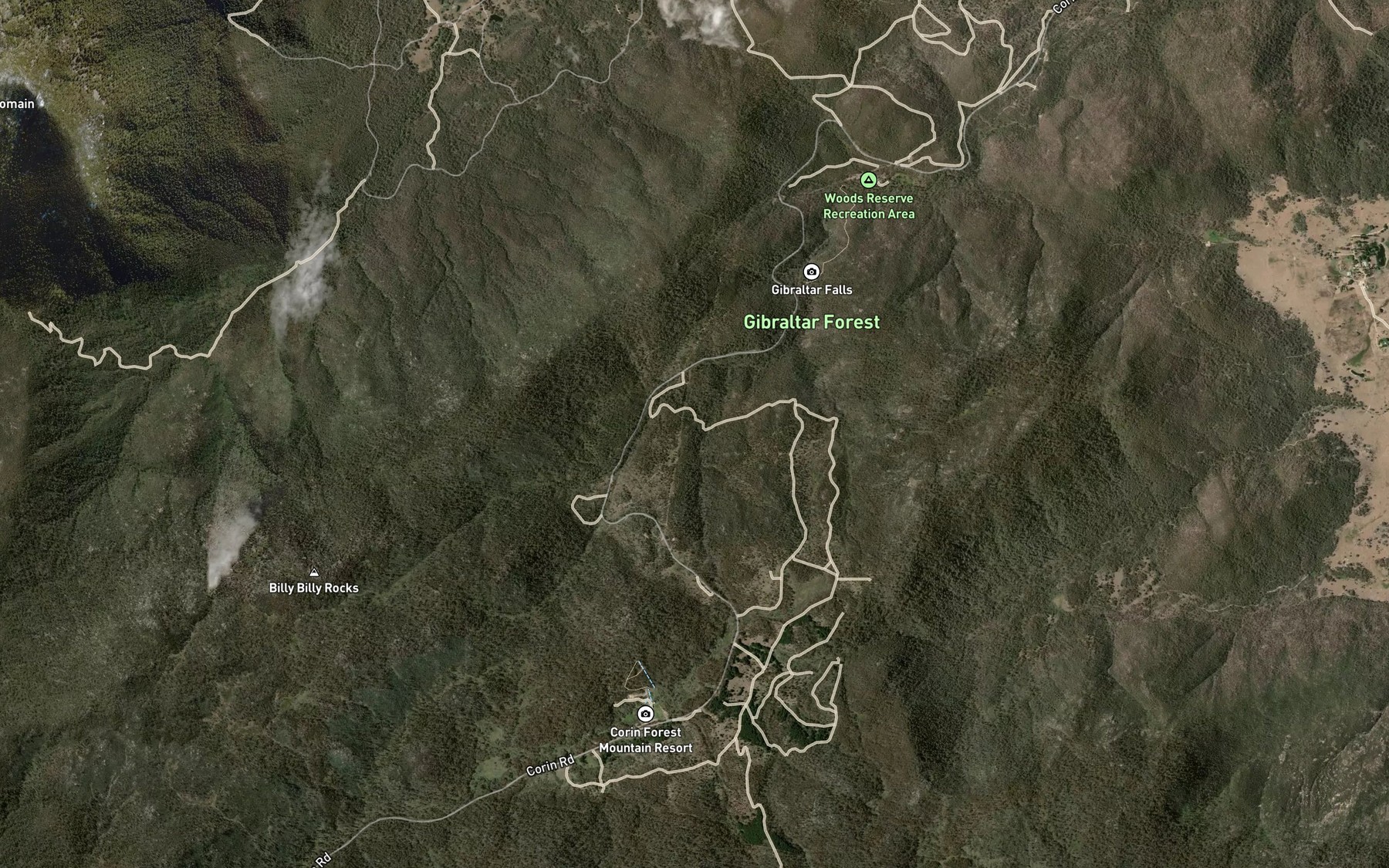 Satellite map of the Billy Billy Creek