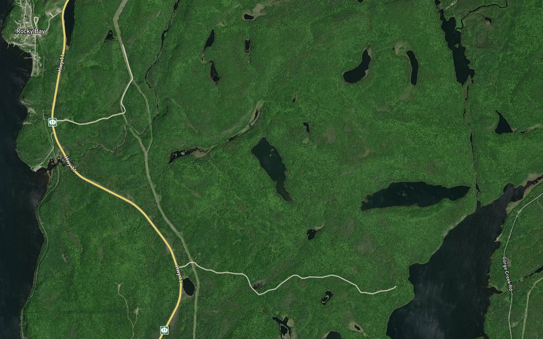 Satellite map of the Pester Lake