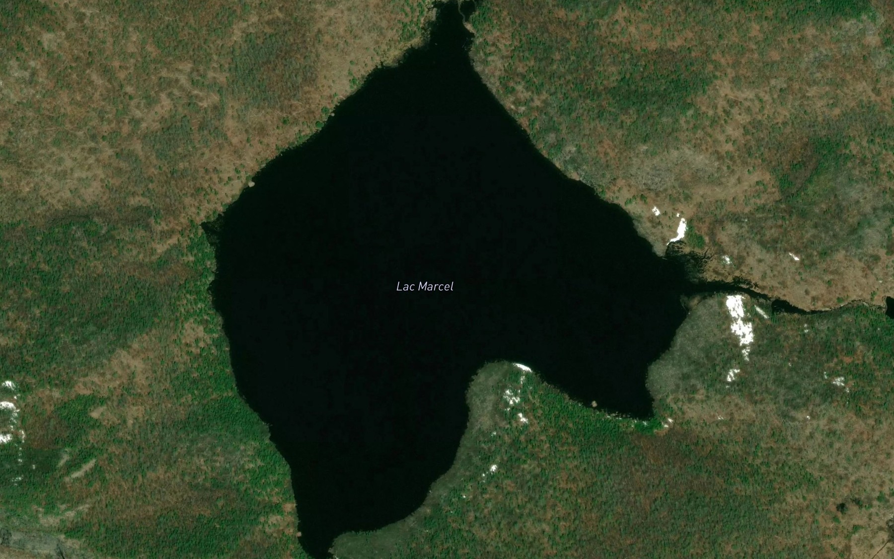 Satellite map of the Lac Marcel