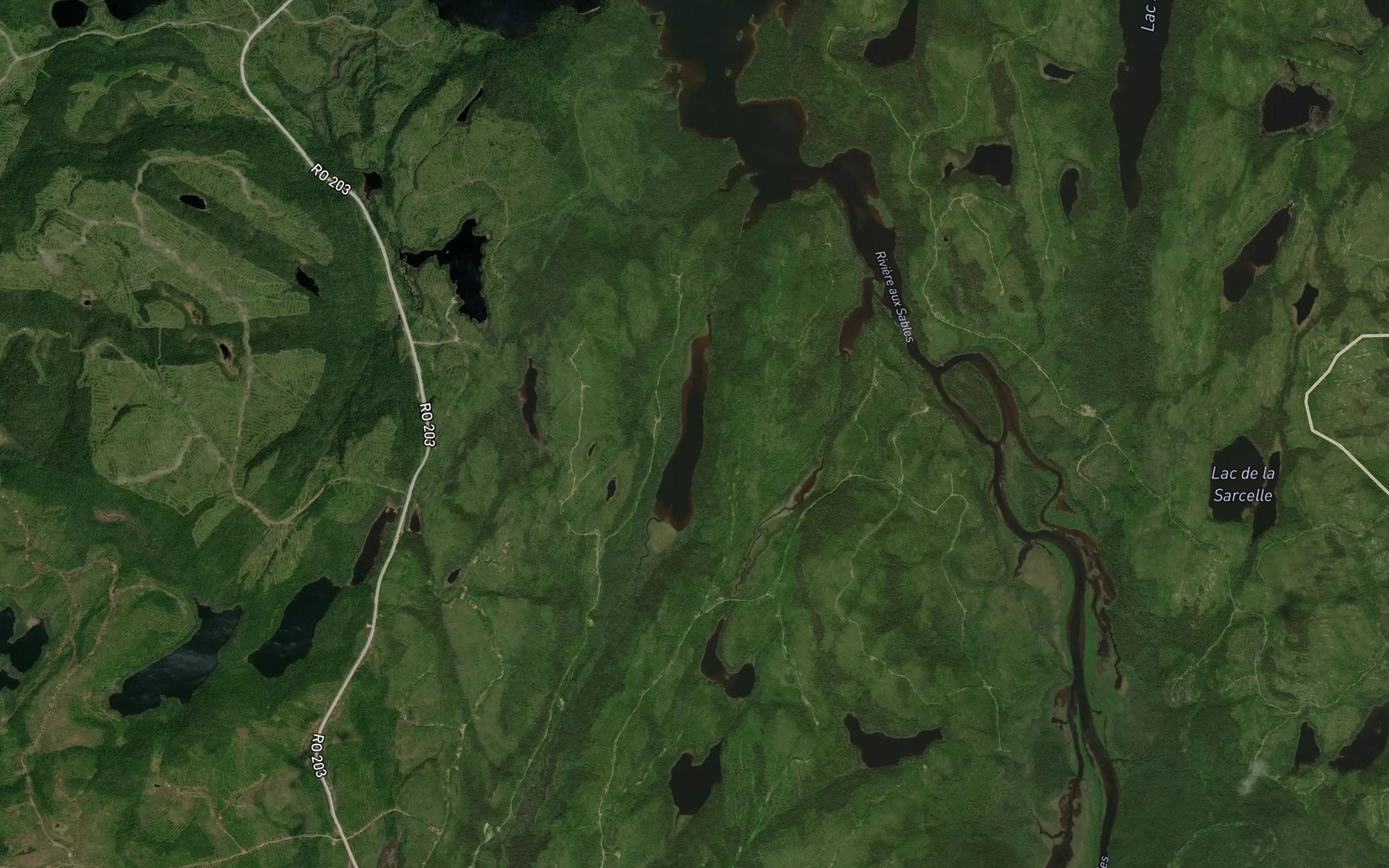 Satellite map of the Lac Moreau