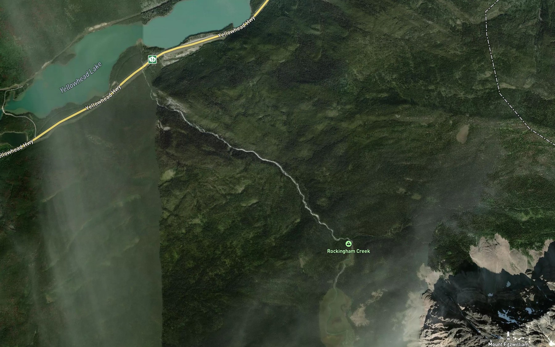 Satellite map of the Fitzwilliam Creek