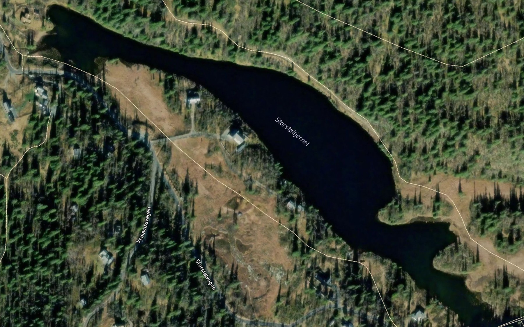 Satellite map of the Storstoltjernet