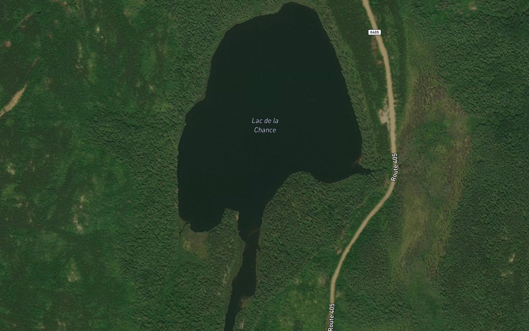 Satellite map of the Lac de la Chance
