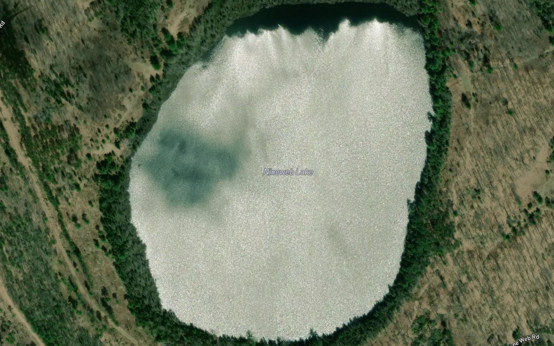 Satellite map of the Nineweb Lake