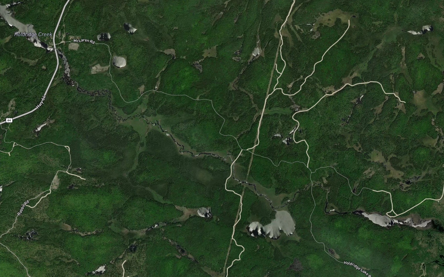 Satellite map of the Beaverdam Creek