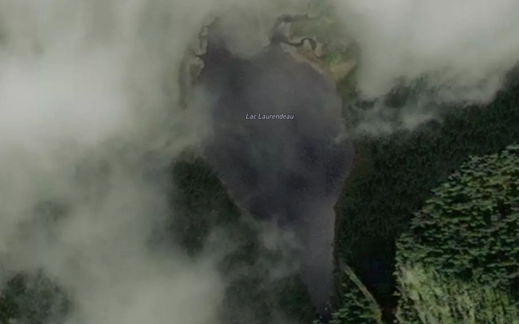 Satellite map of the Lac Laurendeau