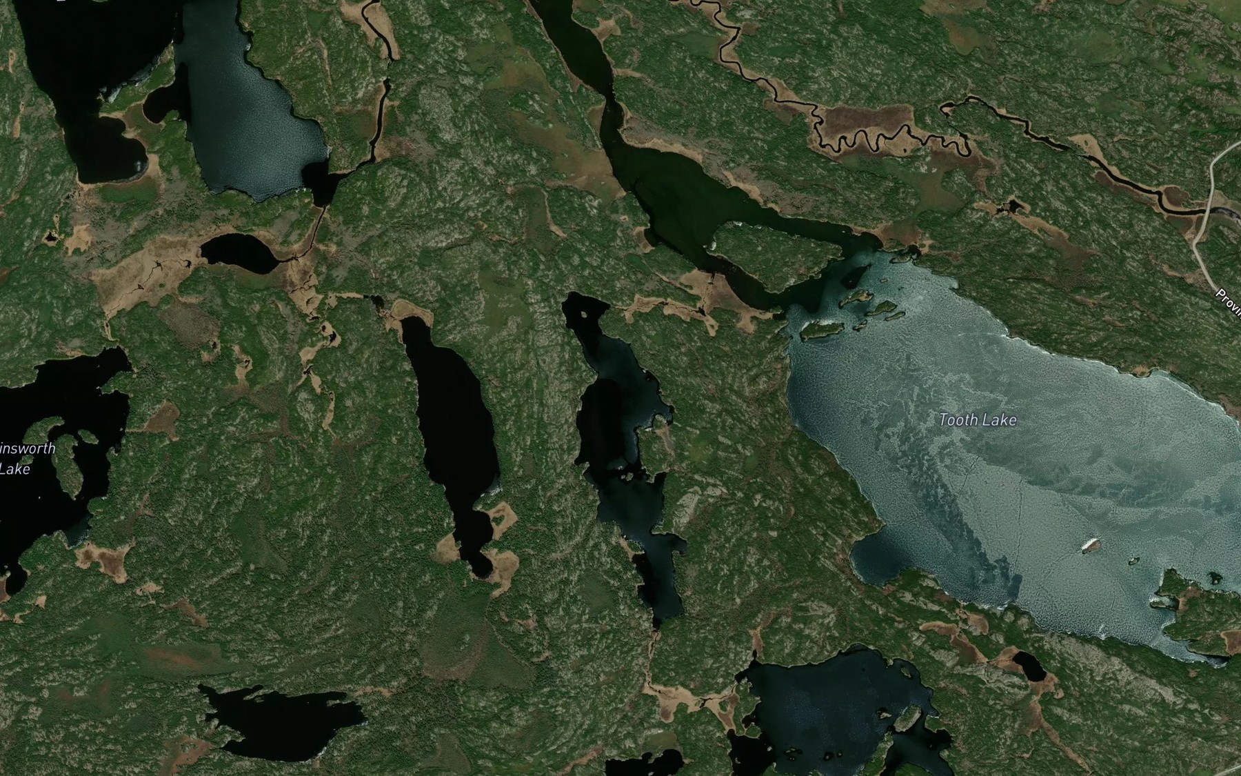 Satellite map of the Lavallee Lake