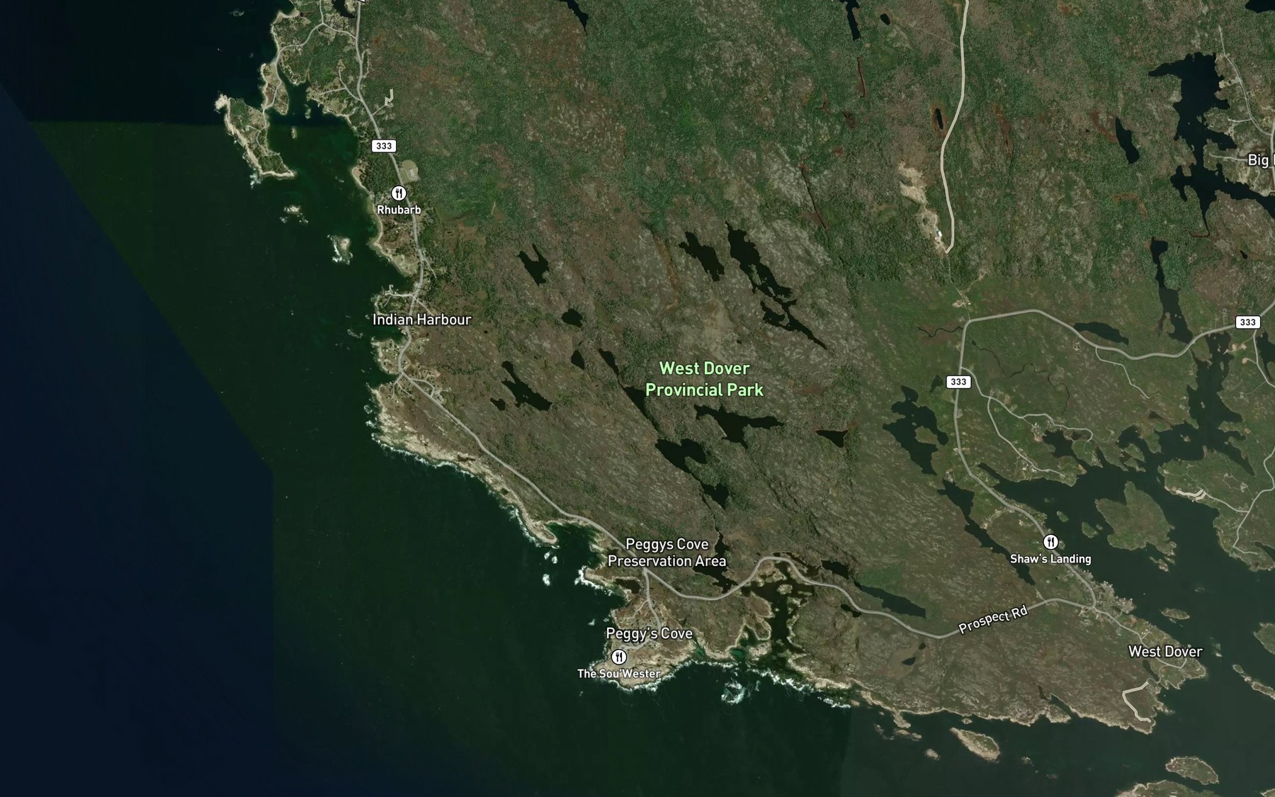 Satellite map of the Third Lake
