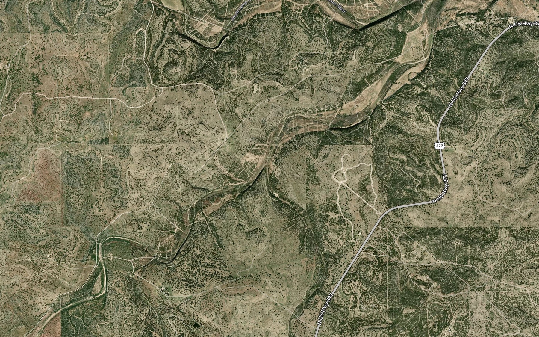 Satellite map of the Deer Creek