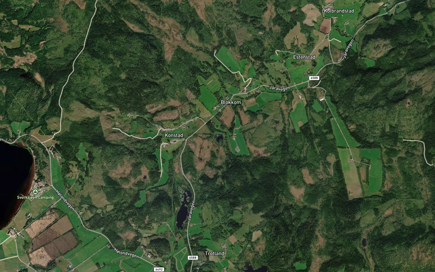 Satellite map of the Blakkatjorna