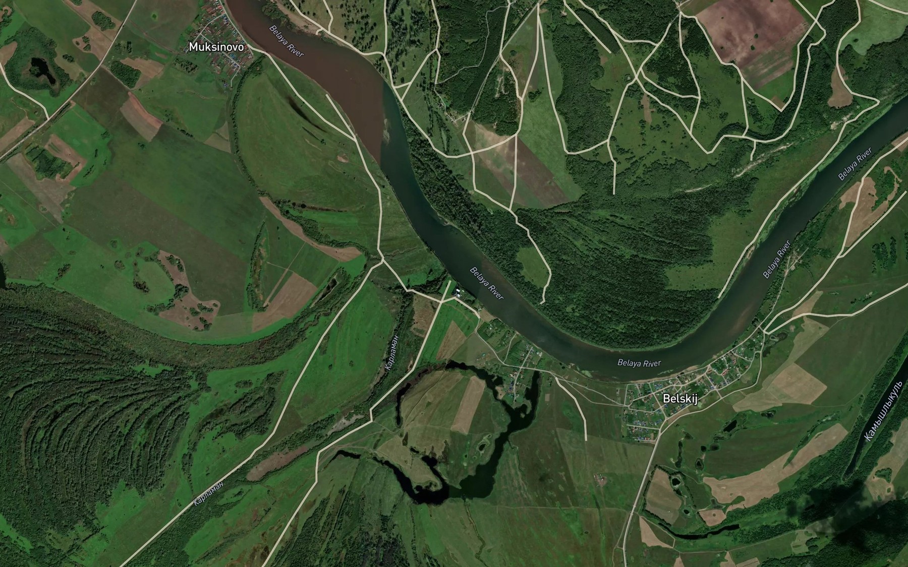 Satellite map of the Karlaman