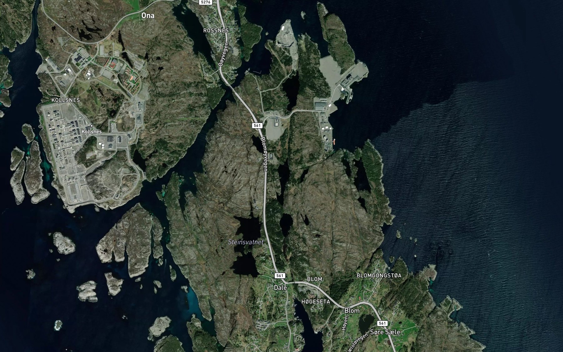 Satellite map of the Eidevatnet