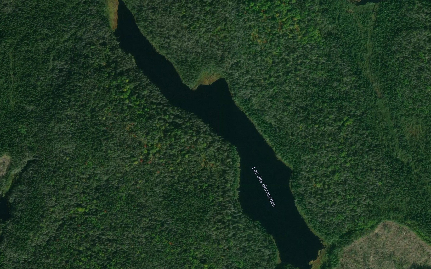 Satellite map of the Lac des Bernaches