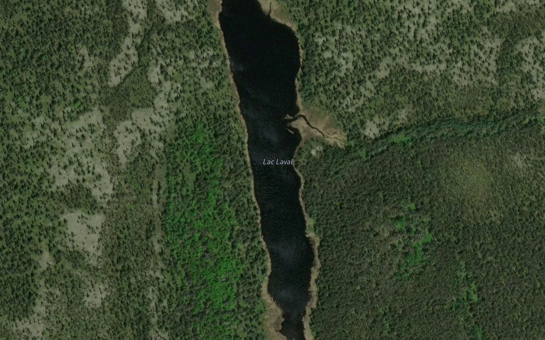 Satellite map of the Lac Laval