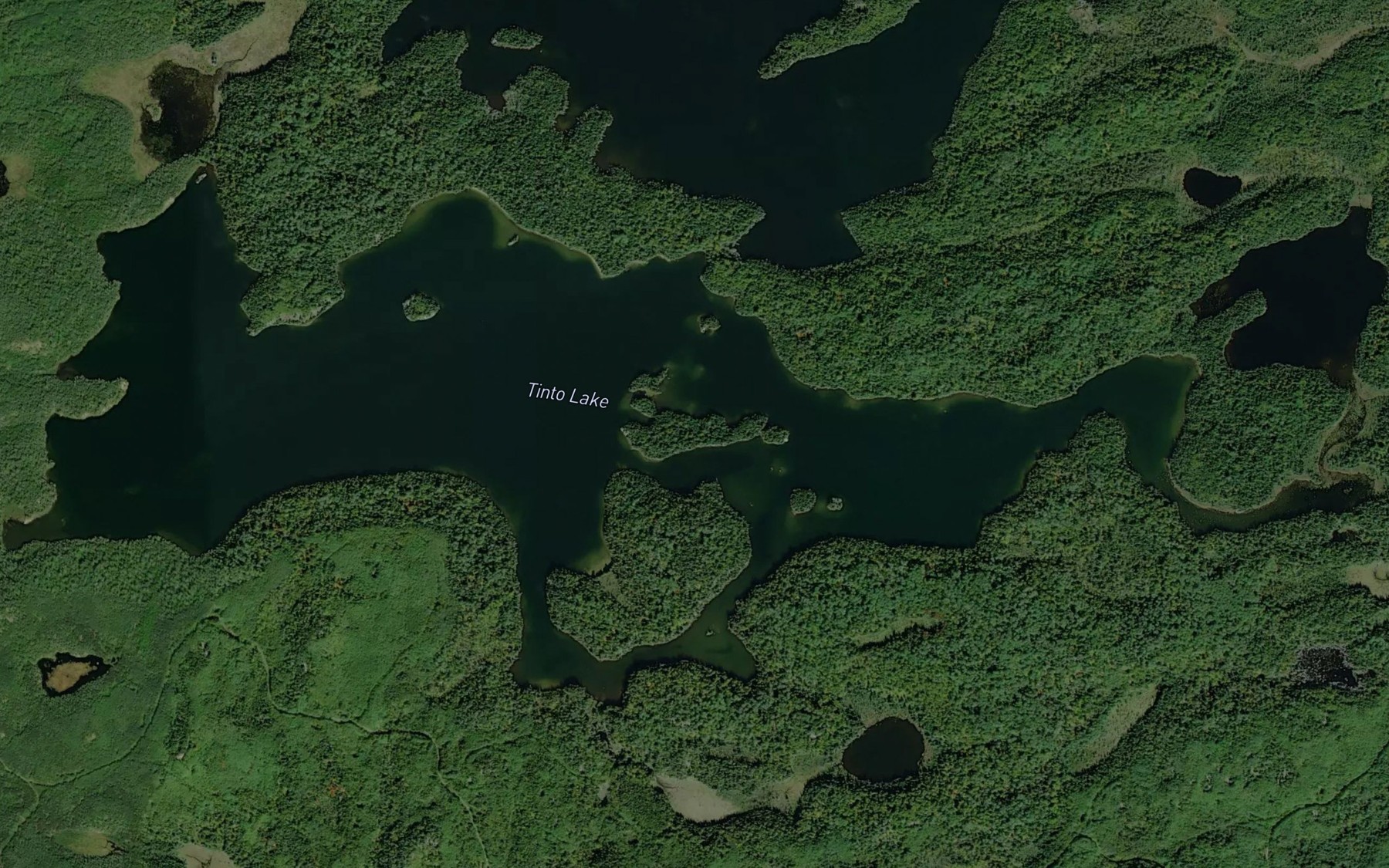 Satellite map of the Tinto Lake