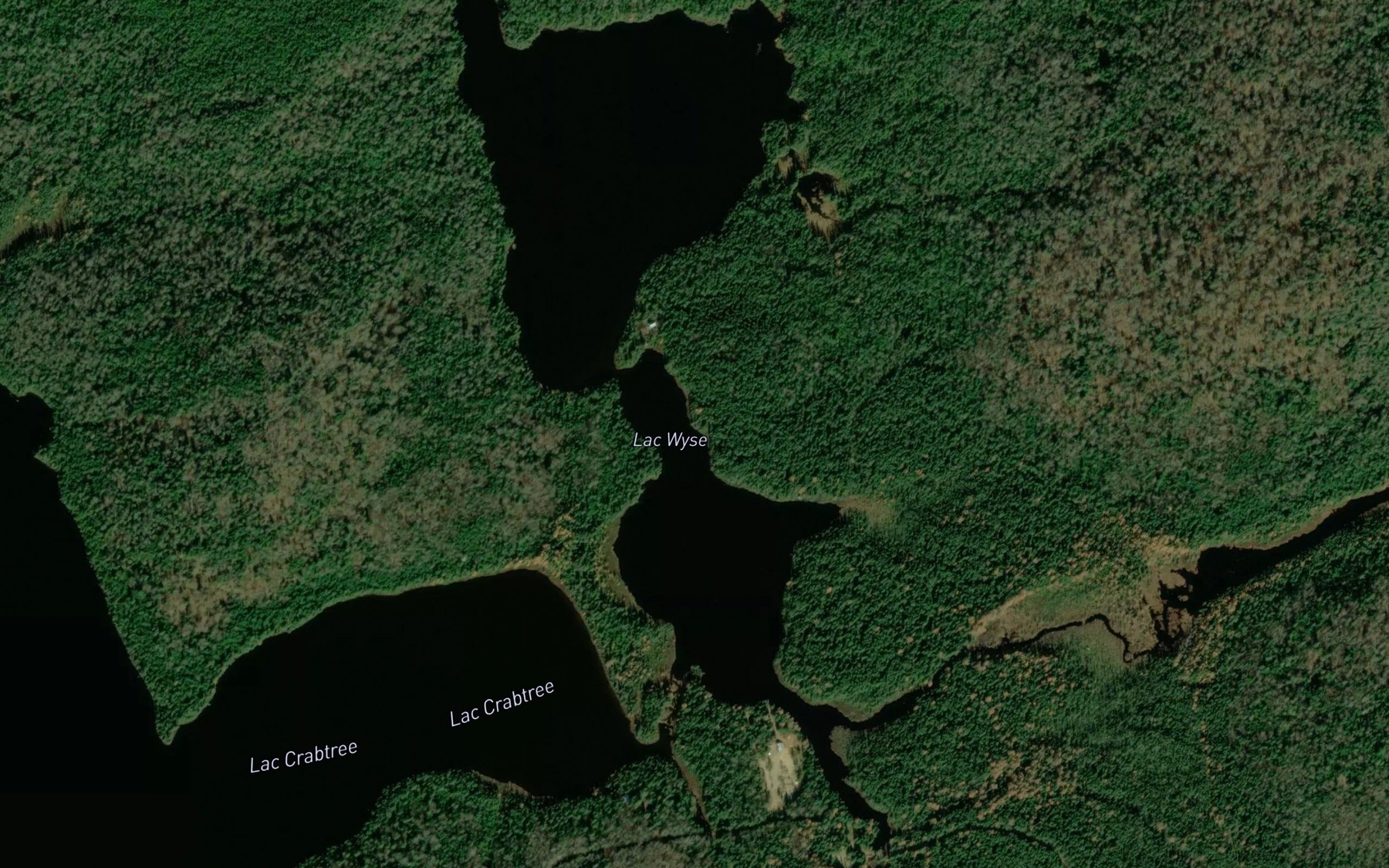 Satellite map of the Lac Wyse