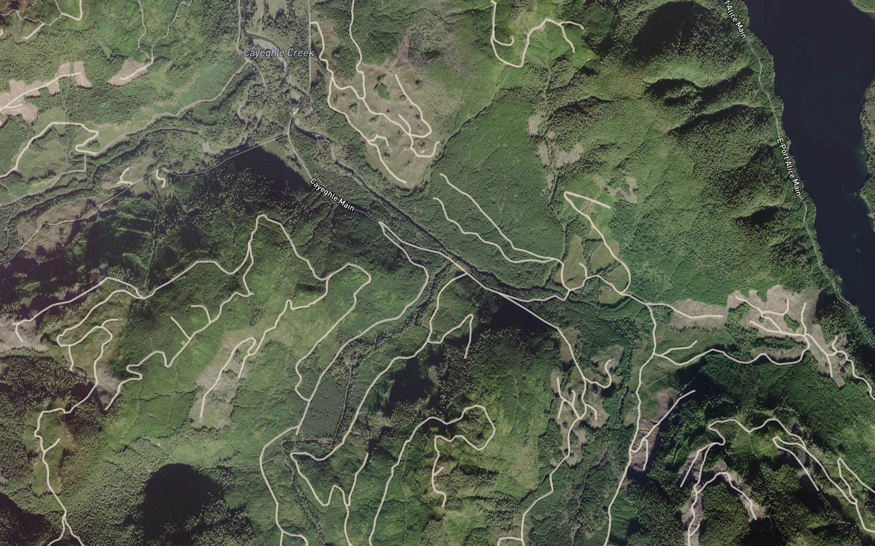 Satellite map of the Utluh Creek
