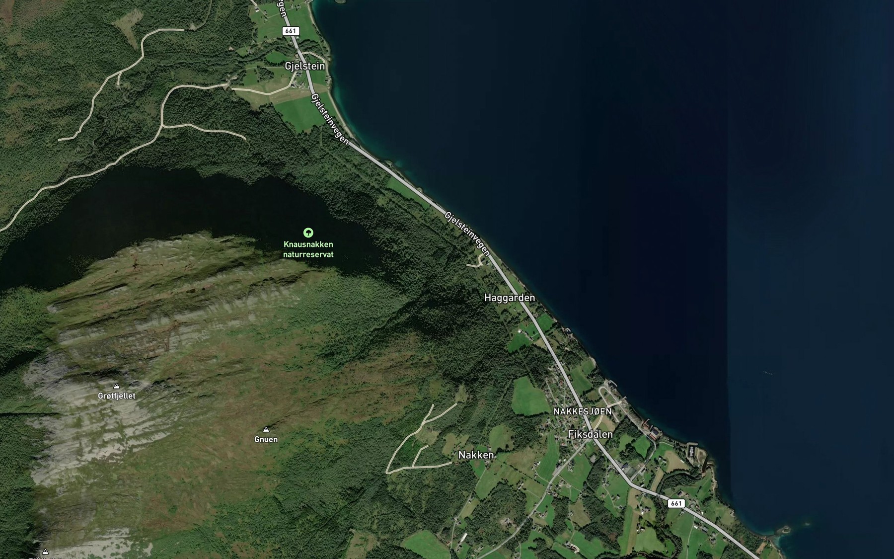 Satellite map of the Lisle Ljosana