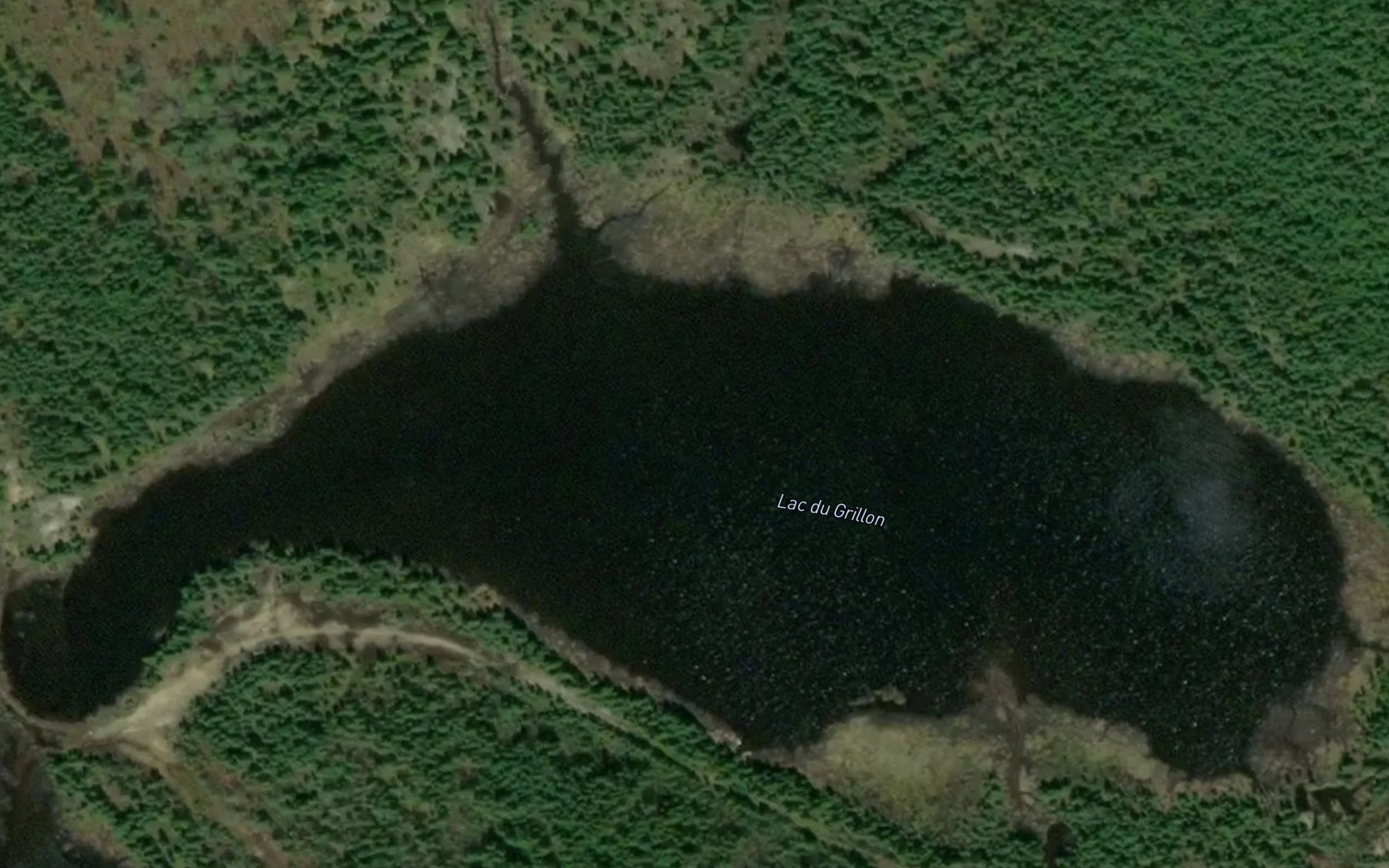 Satellite map of the Lac du Grillon