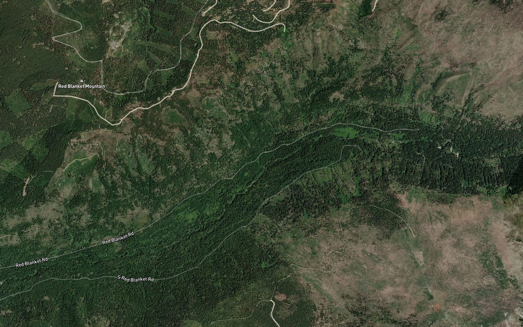 Satellite map of the Varmint Creek