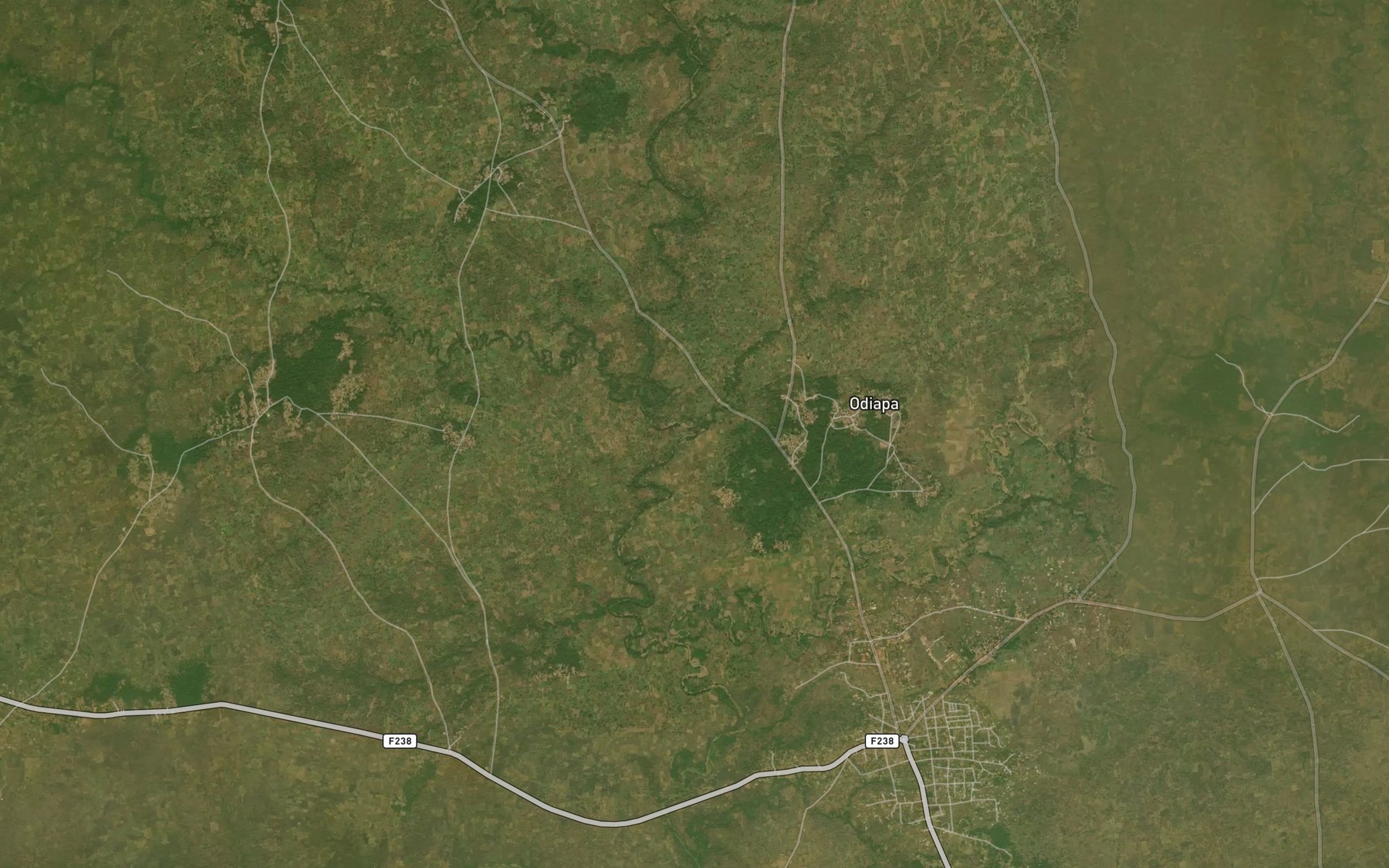 Satellite map of the Ogwa River