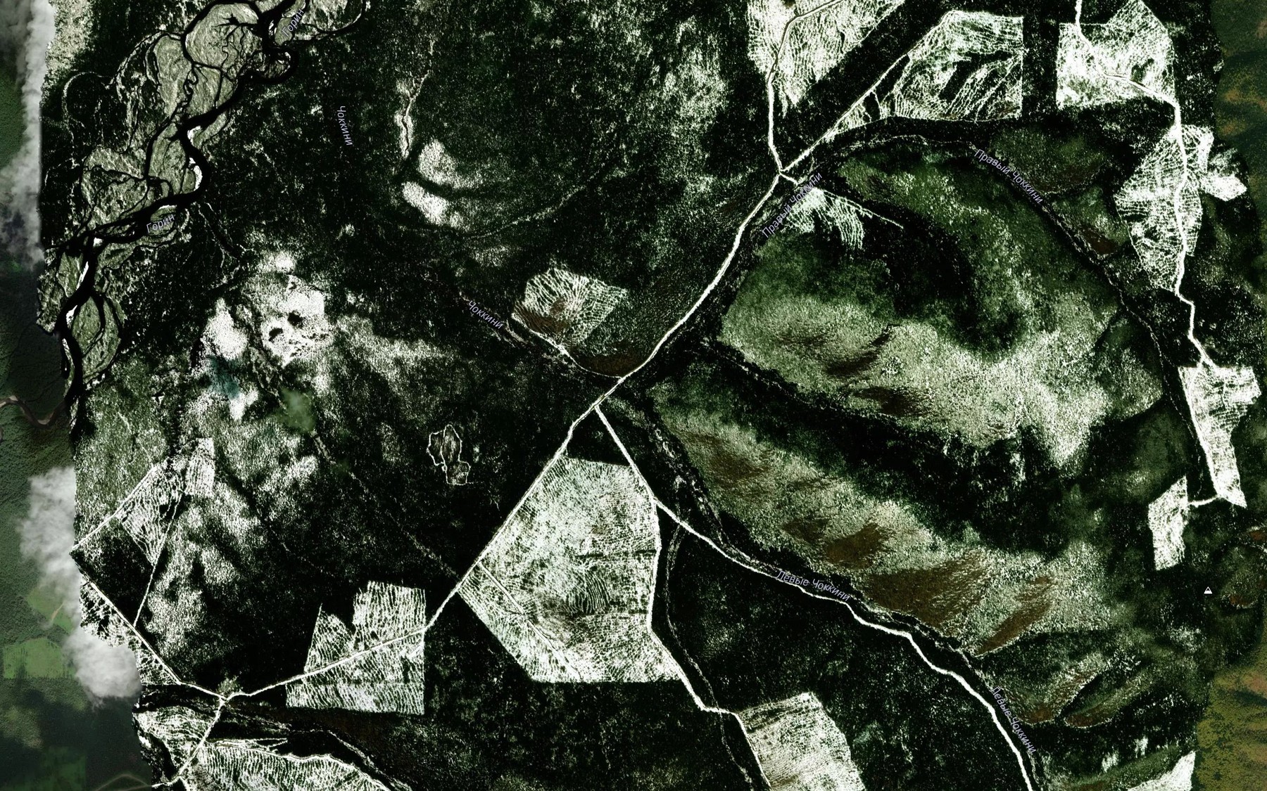 Satellite map of the Levyye Chokkini