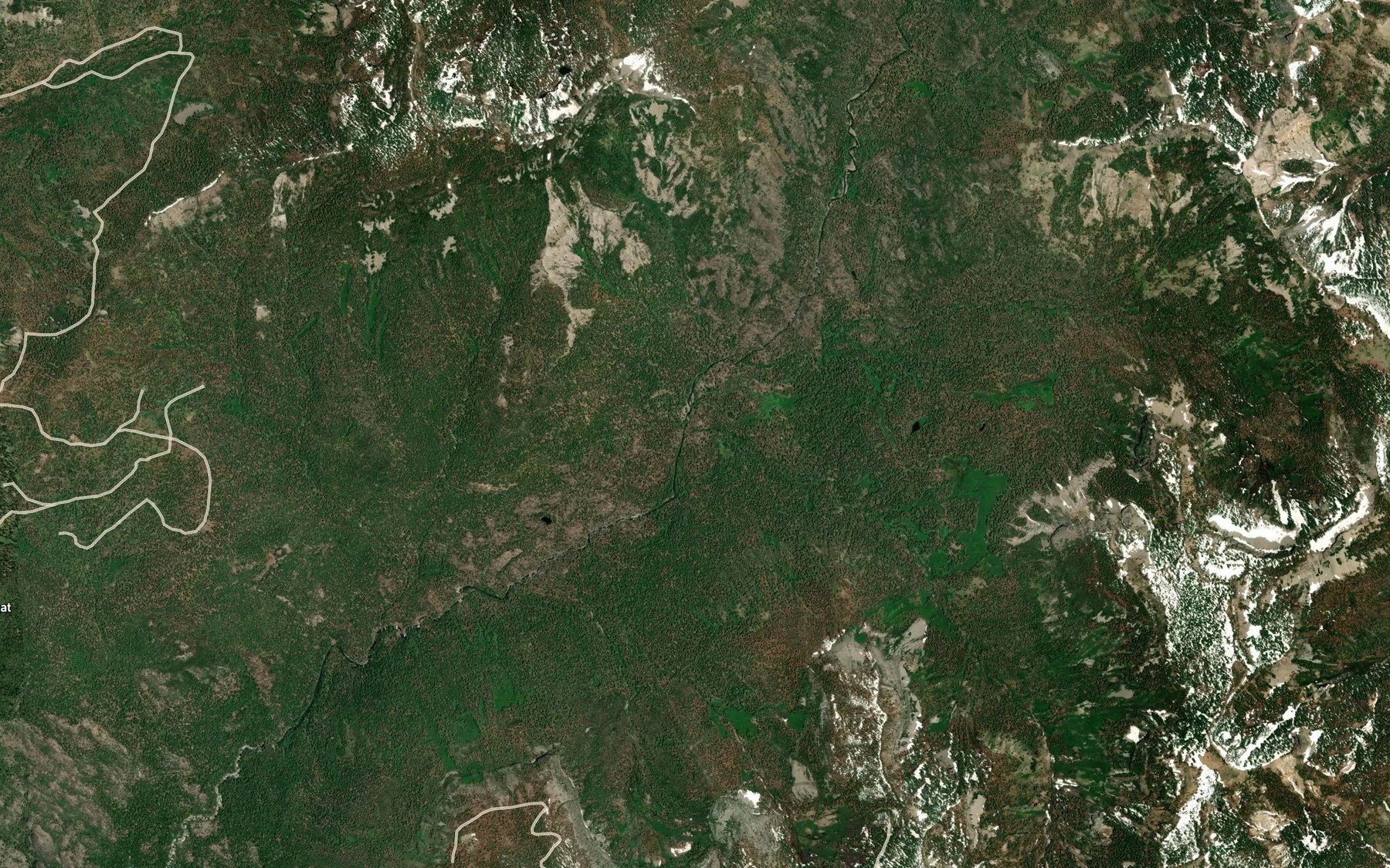 Satellite map of the Powderhorn Creek