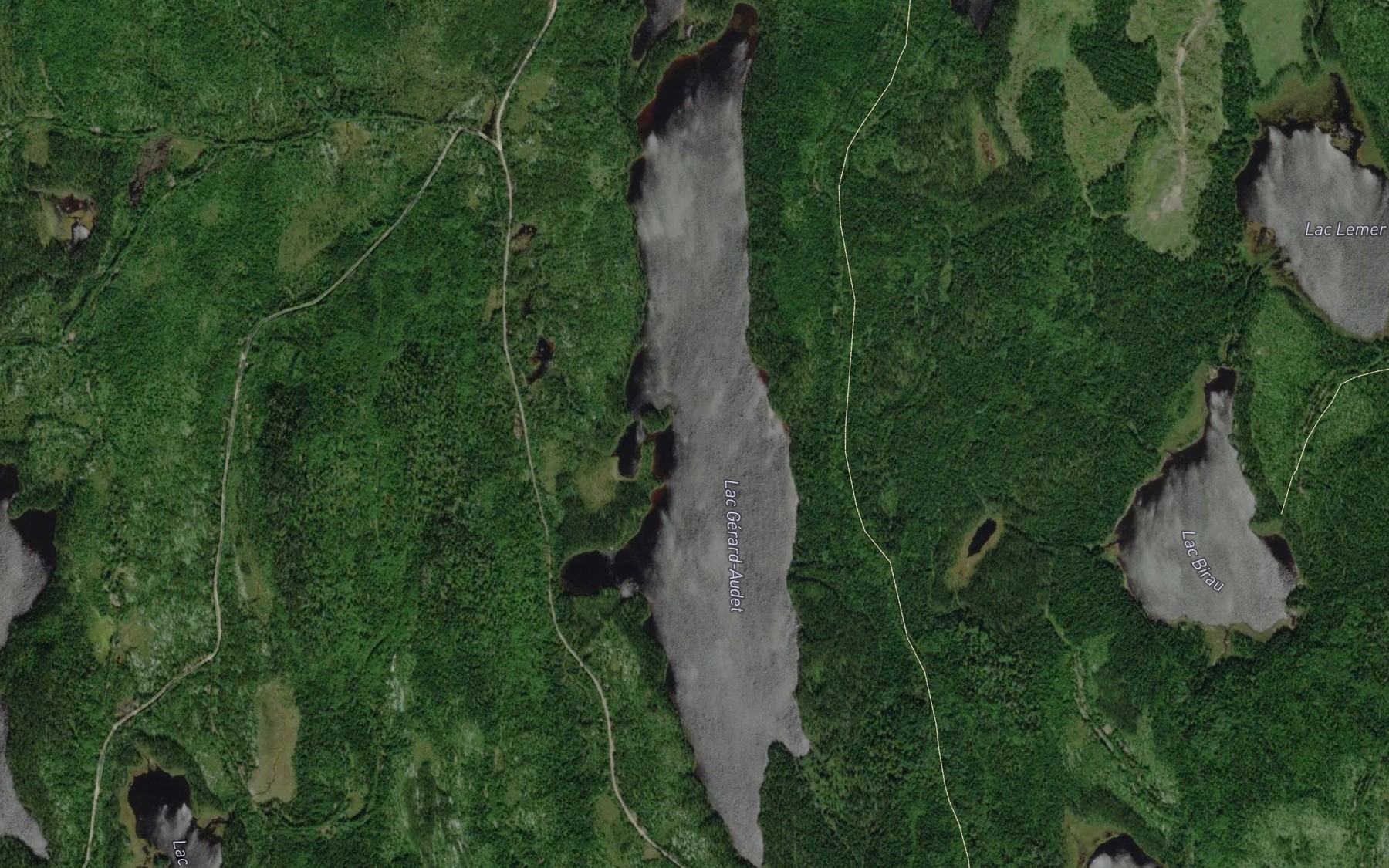Satellite map of the Lac Gerard-Audet