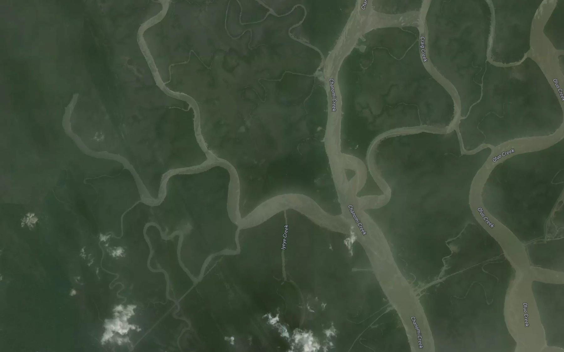Satellite map of the Rawson Creek