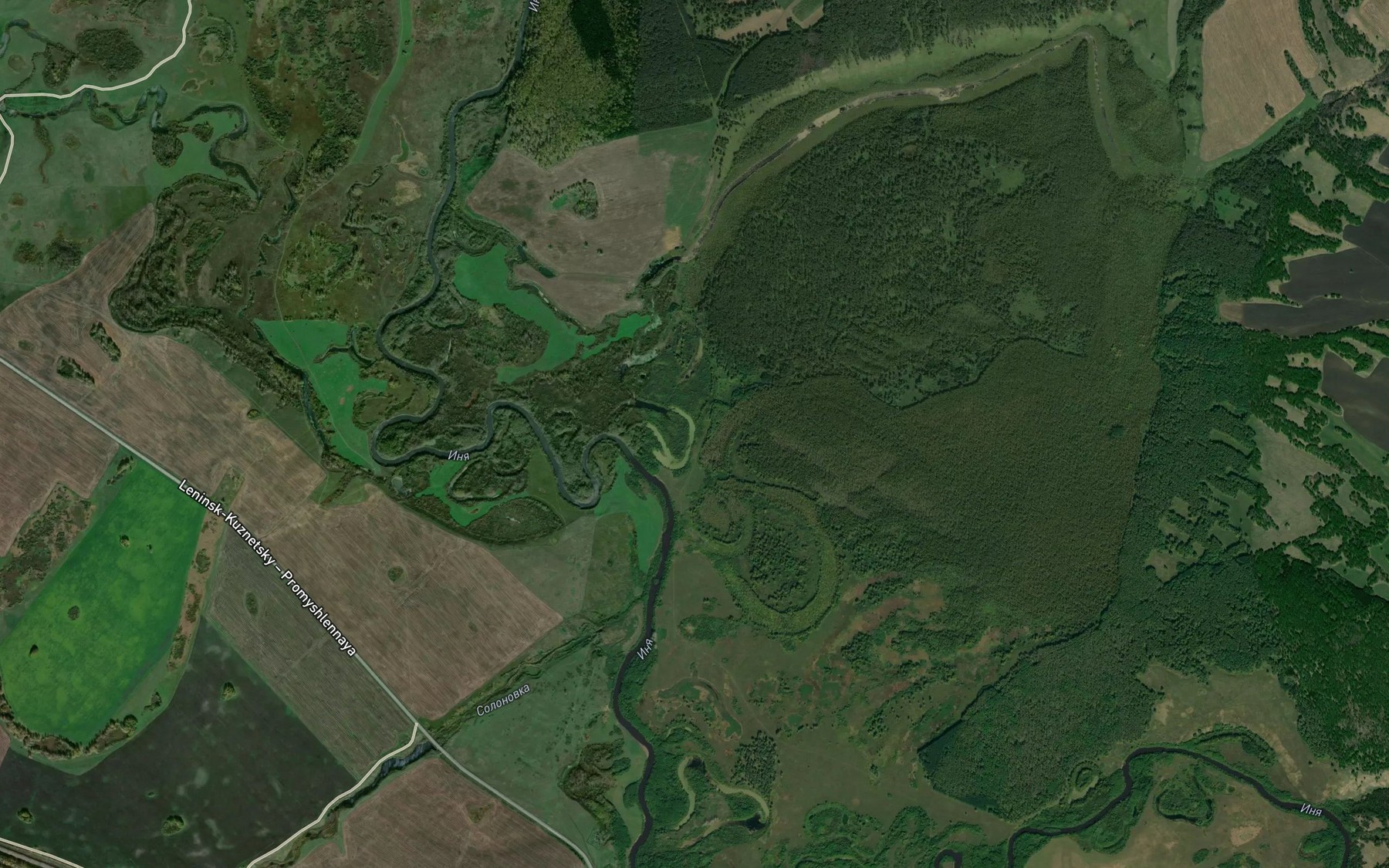 Satellite map of the Ozero Timina Kur'ya