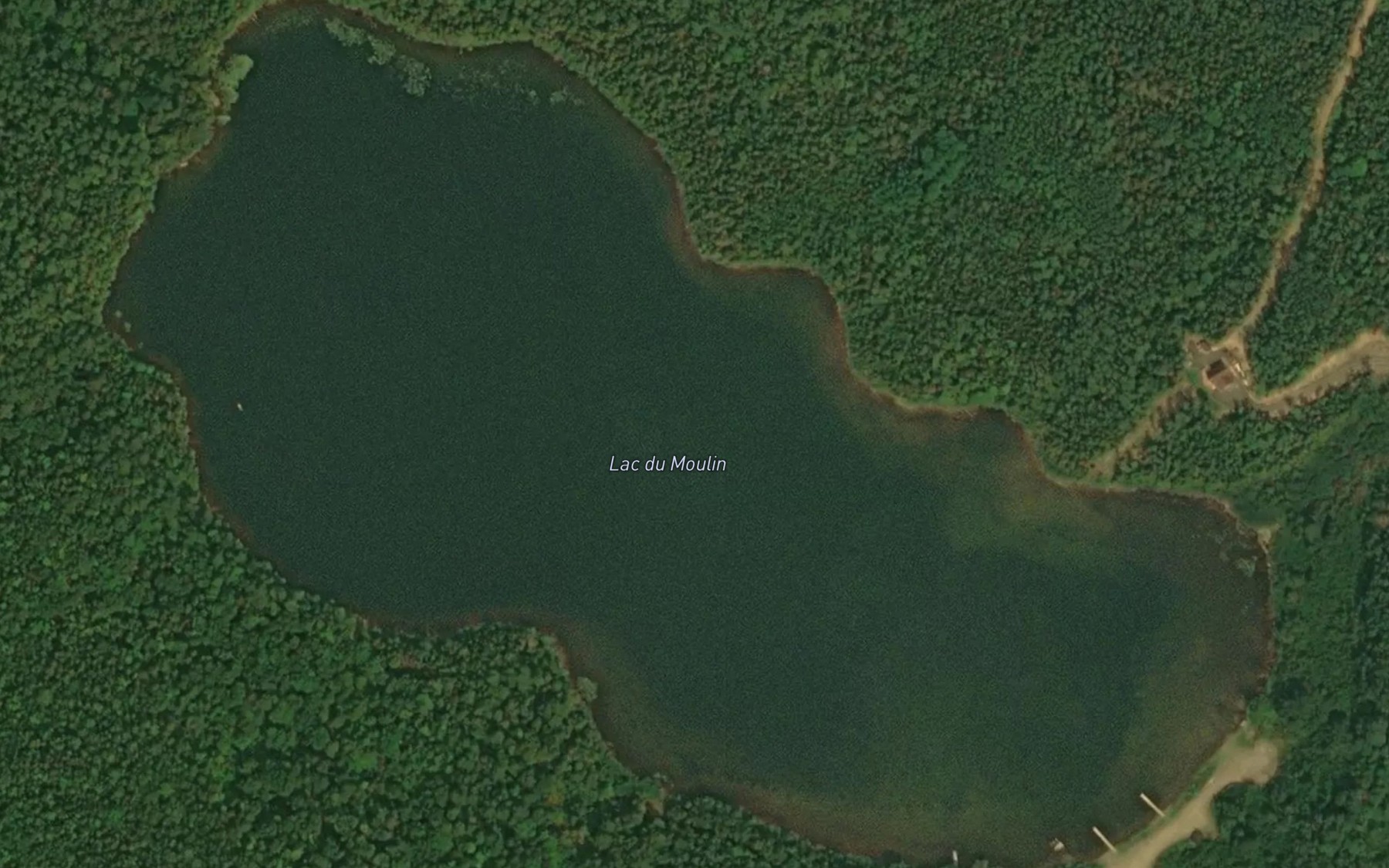 Satellite map of the Lac du Moulin