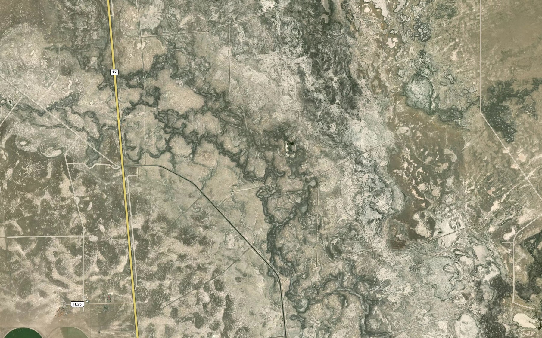 Satellite map of the Saguache Creek