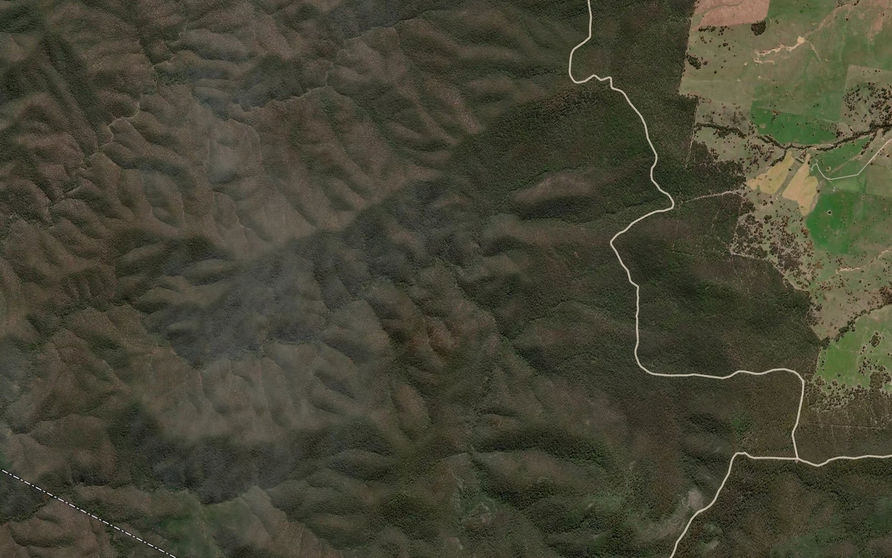 Satellite map of the Richmonds Gully