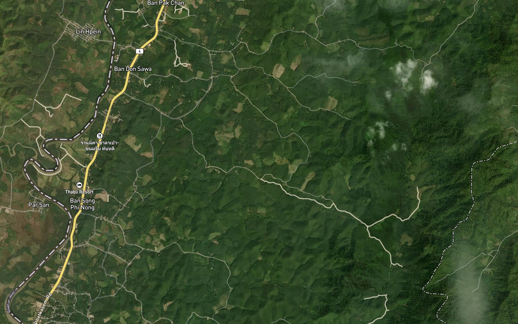 Satellite map of the Sa Nam Ban Thung Yai