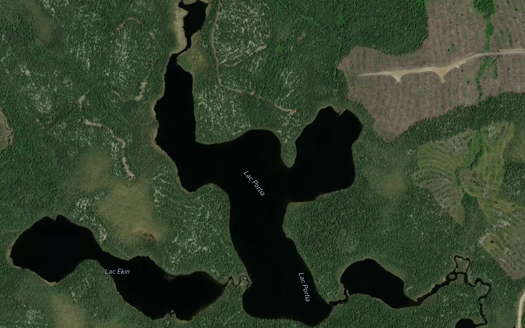 Satellite map of the Lac Portia