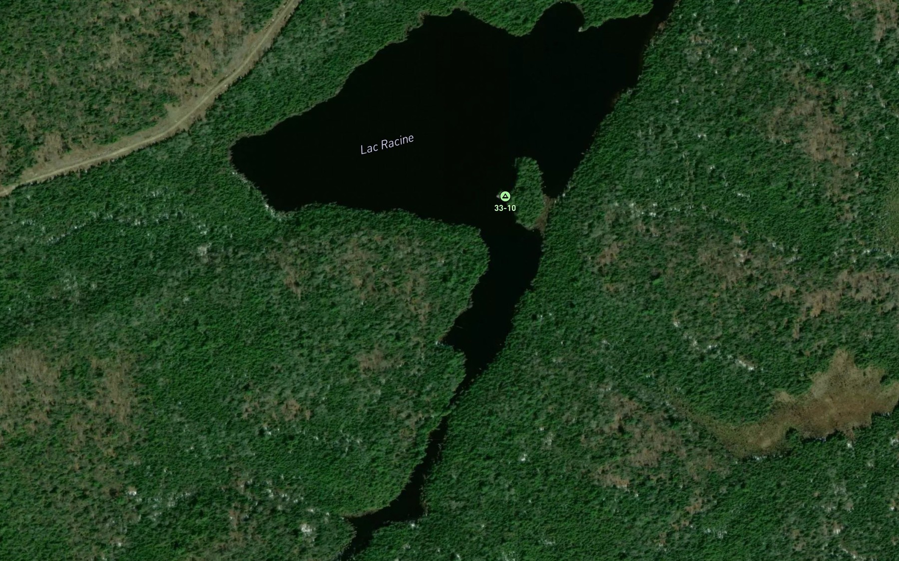 Satellite map of the Lac Racine