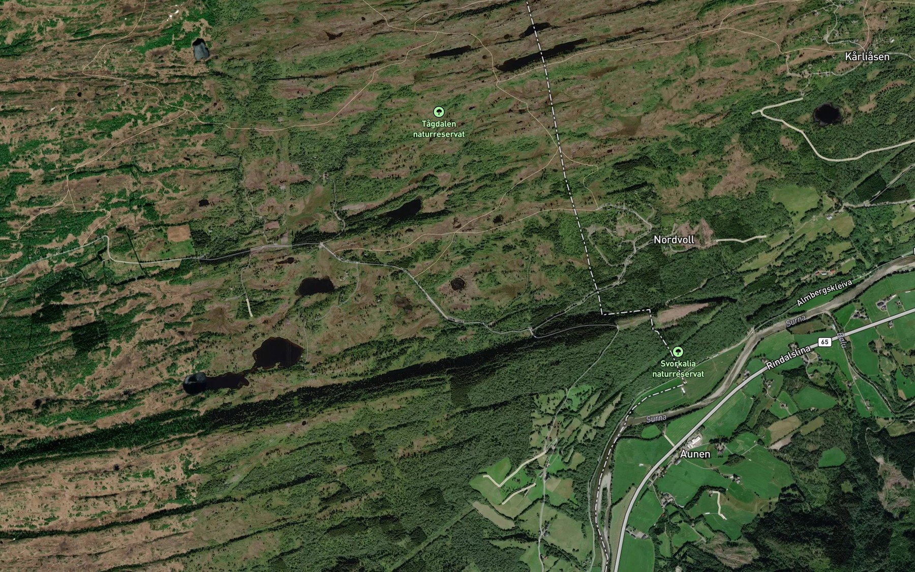 Satellite map of the Otertjonna