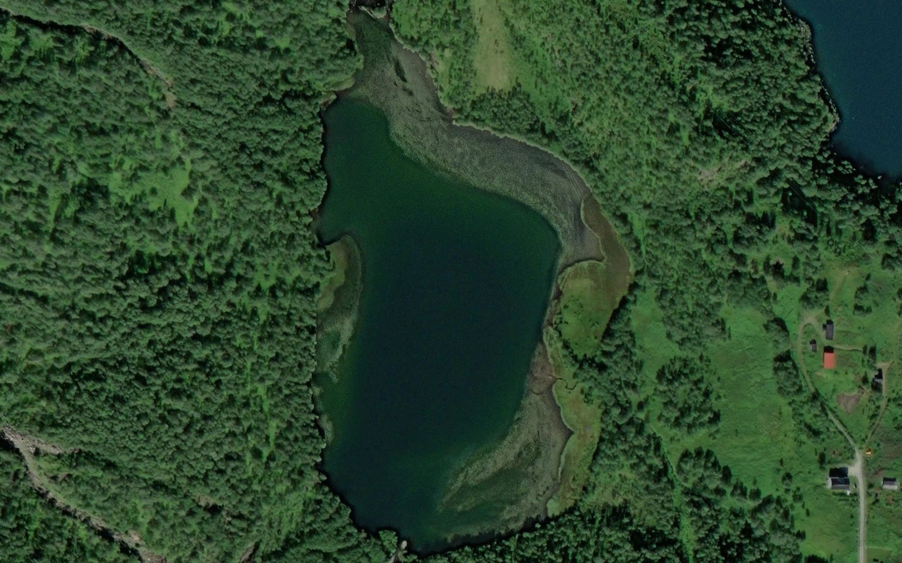 Satellite map of the Sorfjordvatnet,nedre