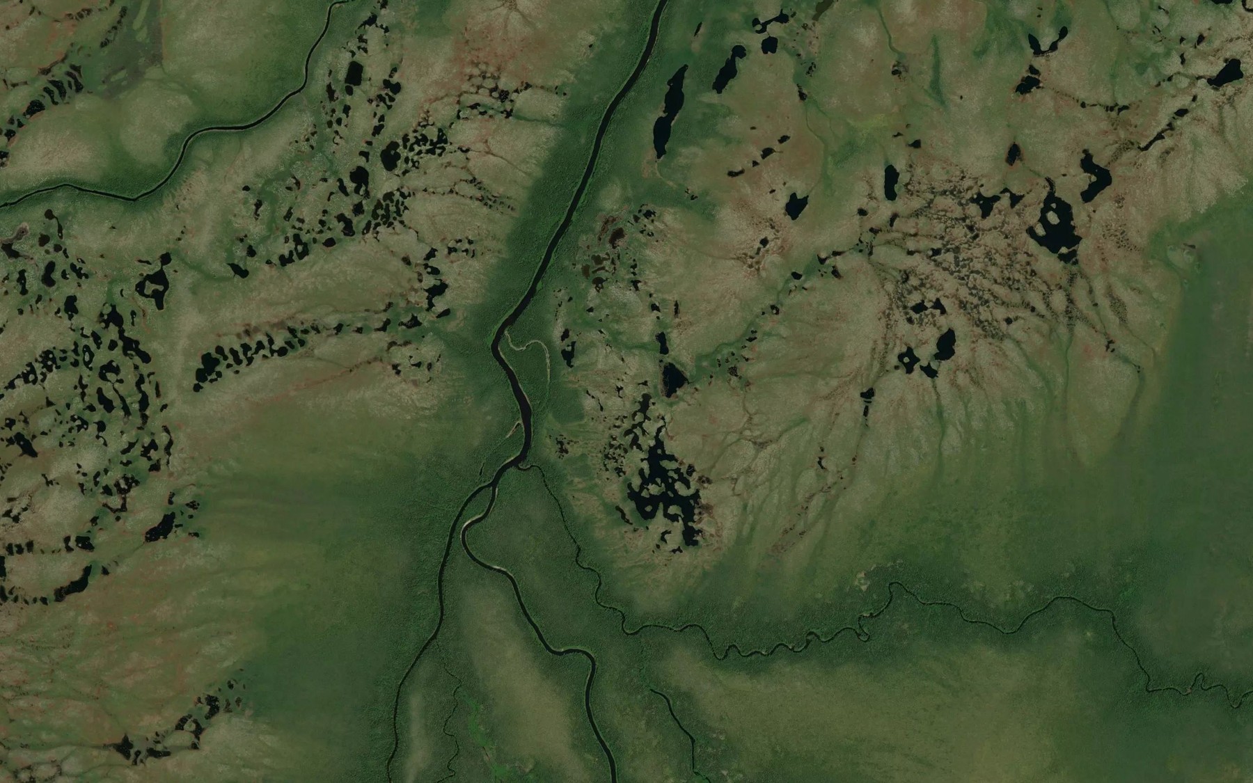 Satellite map of the Brovender River