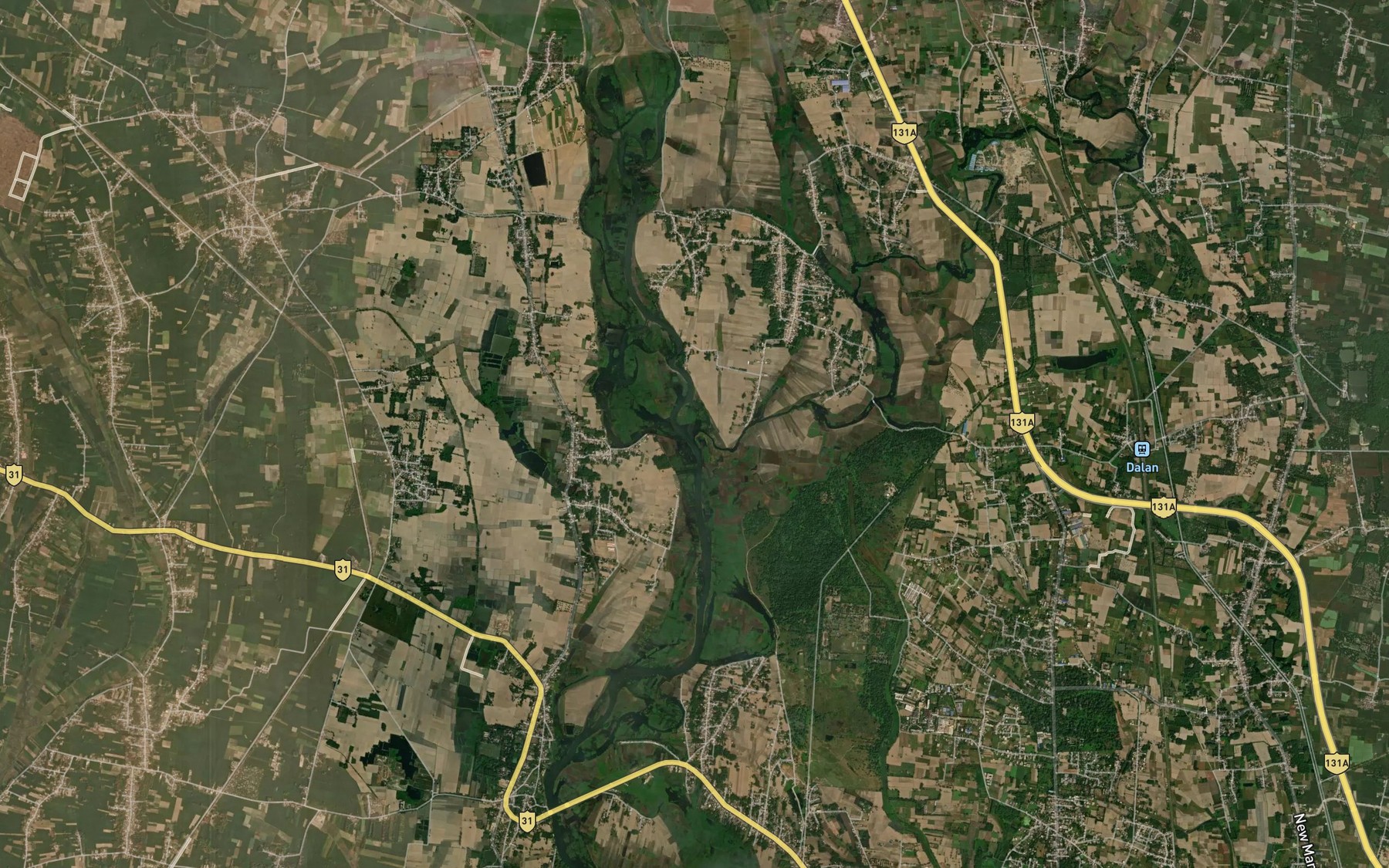Satellite map of the Bhaisana Nadi