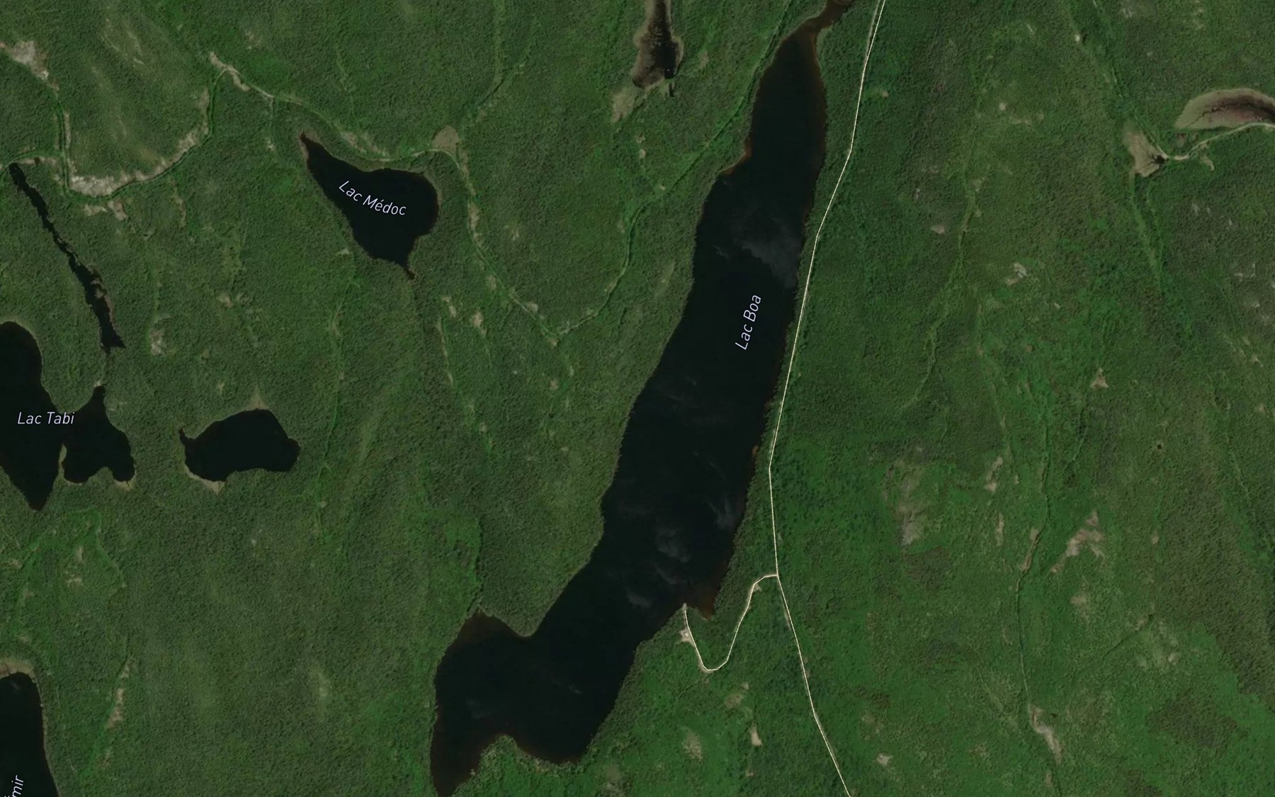 Satellite map of the Lac Boa